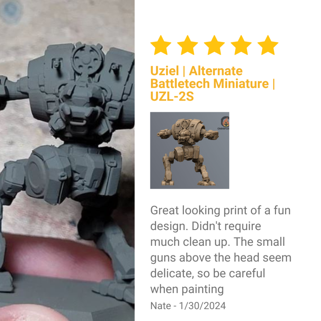 Uziel Battletech Miniature UZL-2S