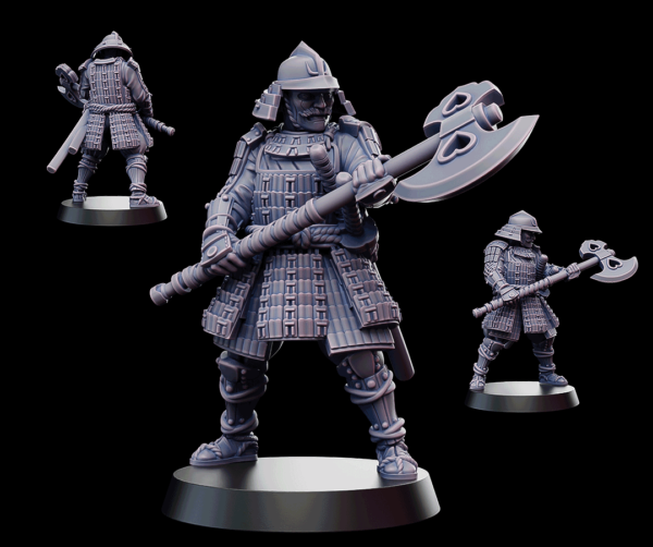 Kyoushuneko Samurai Miniature Hatamono Daimyo Guard - Masakari