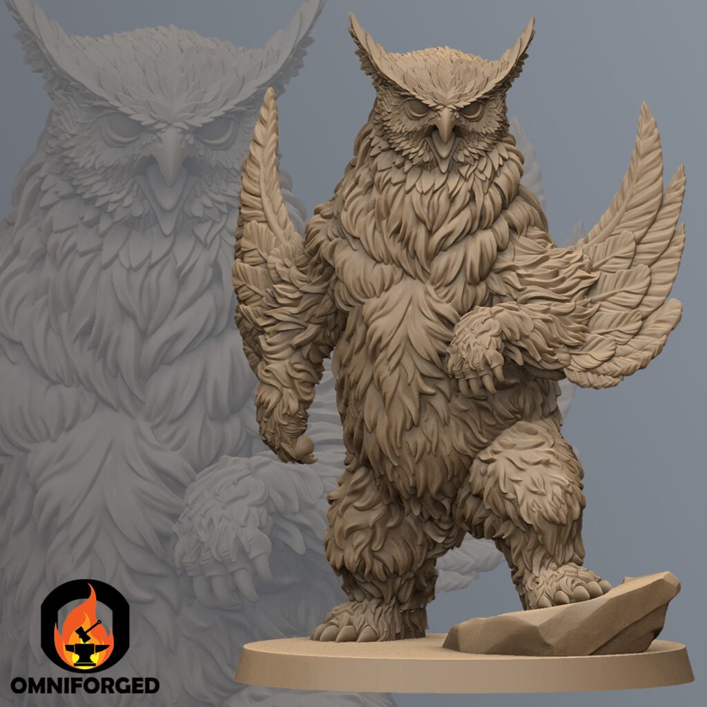 Titan Forge Miniature Owlbear Monster Dungeons and Dragons Mini DnD 5e