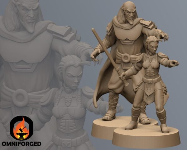 Mother and Father of Space Ghouls | Black Remnant | Tabletop Gaming | 3D Printed Miniature