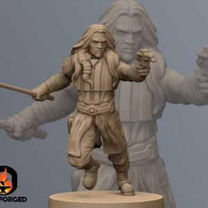 Mystical Warrior with Pistol | Black Remnant | Tabletop Gaming | 3D Printed Miniature