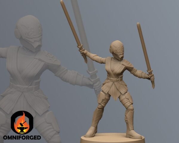 Dark Sister Bounty Hunter | Black Remnant | Tabletop Gaming | 3D Printed Miniature