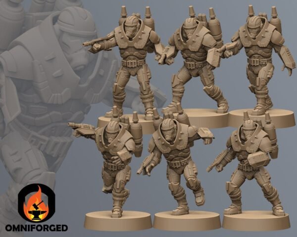 Blaze Troopers | Anvilrage Studios | Legion Scale | 3D Printed Figure