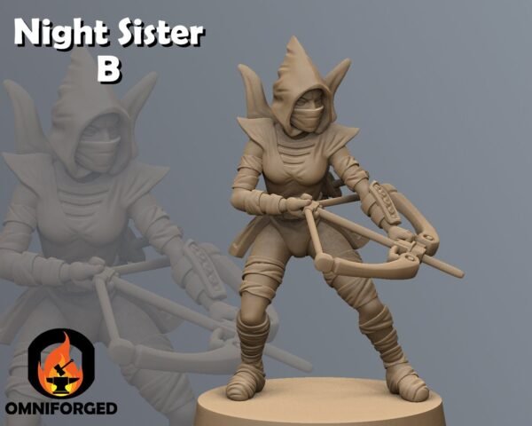 Night Sisters | Anvilrage Studios | Legion Scale | 3D Printed Figure