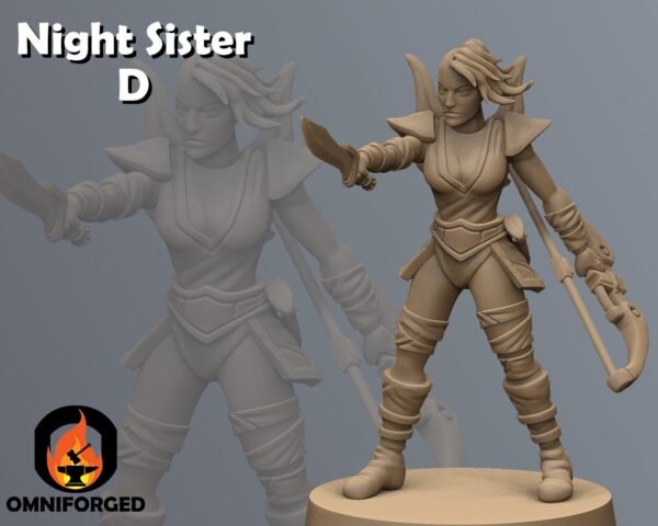 Night Sisters | Anvilrage Studios | Legion Scale | 3D Printed Figure