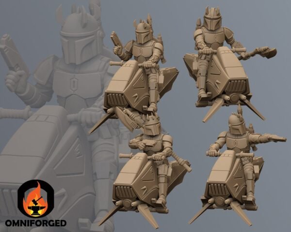 Mercenary Swoop Bikes | Anvilrage Studios | Legion Scale | 3D Printed Figure