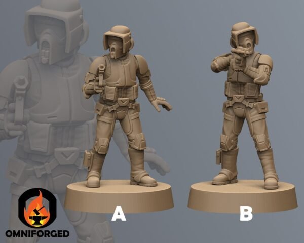 Scouts with Pistols | Anvilrage Studios | Legion Scale | 3D Printed Figure