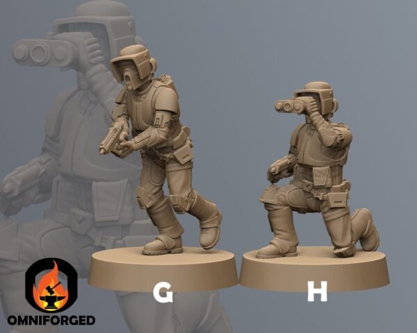 Scouts with Pistols | Anvilrage Studios | Legion Scale | 3D Printed Figure