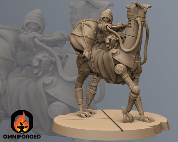 Droid Thief on Mechanical Horse | Black Remnant | Tabletop Gaming | 3D Printed Miniature