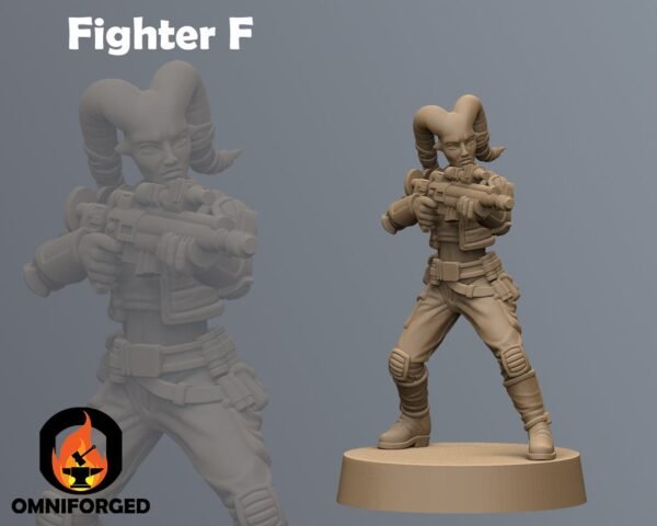 Female Freedom Fighters Carbine | Anvilrage Studios | Legion Scale | 3D Printed Figure