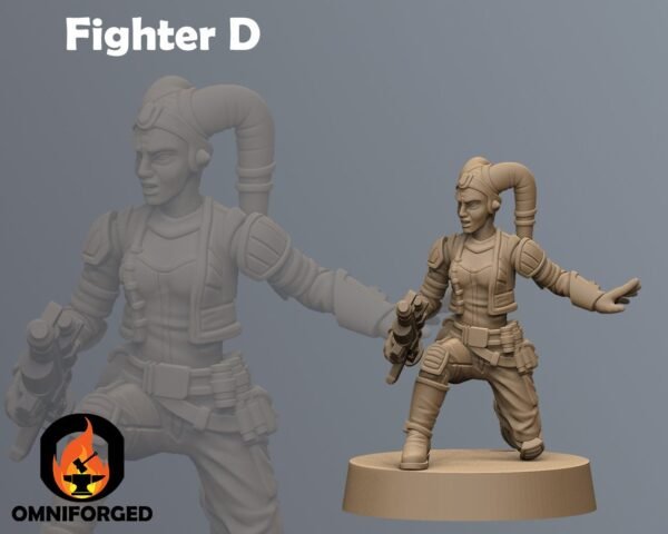 Female Freedom Fighters Carbine | Anvilrage Studios | Legion Scale | 3D Printed Figure