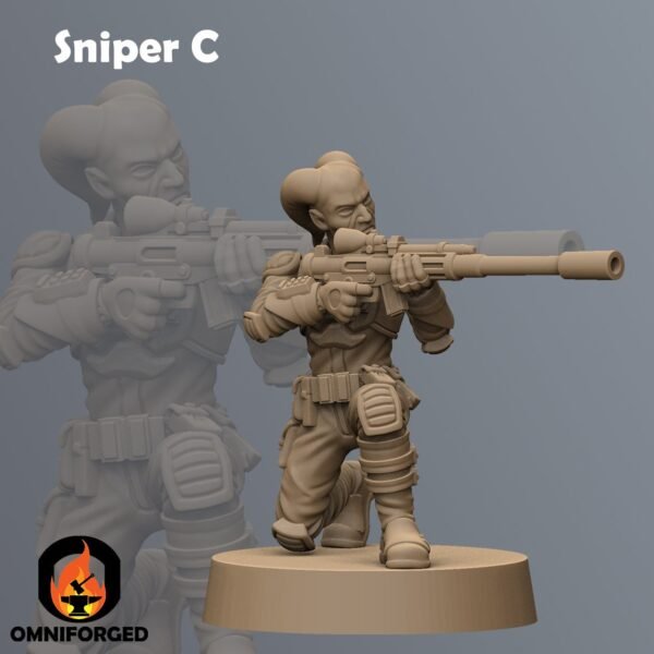 Freedom Fighter Snipers | Anvilrage Studios | Legion Scale | 3D Printed Figure