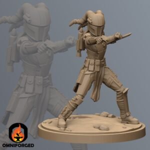 Shattered Hero Mercenary Alien Girl | Anvilrage Studios | 3D Printed Figure