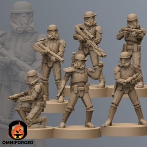 Enhanced Trooper Squad | 12 poses | Anvilrage Studios | 3D Printed Figure