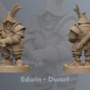 Edwin the Dwarf JRPG Fantasy Miniature RN Estudio Dwarf Warrior Fighter DnD RPG