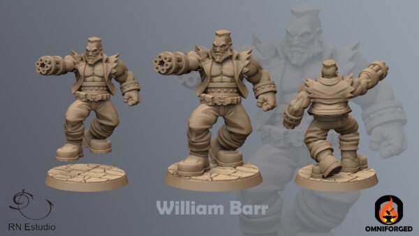 Barret Wallace JRPG Final Fantasy Miniature RN Estudio 28mm 32mm