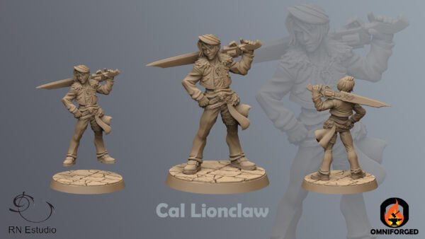 Cal Lionclaw JRPG Final Fantasy Miniature Mini RN Estudio