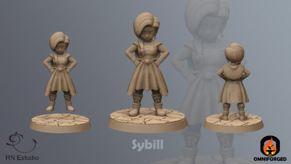 Sybill JRPG Final Fantasy Miniature Mini RN Estudio Kid