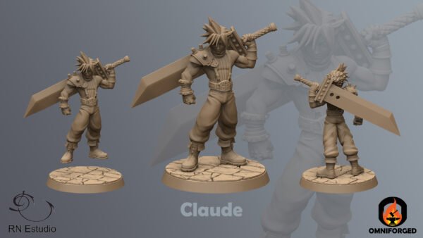 Cloud Strife JRPG Final Fantasy Miniature RN Estudio