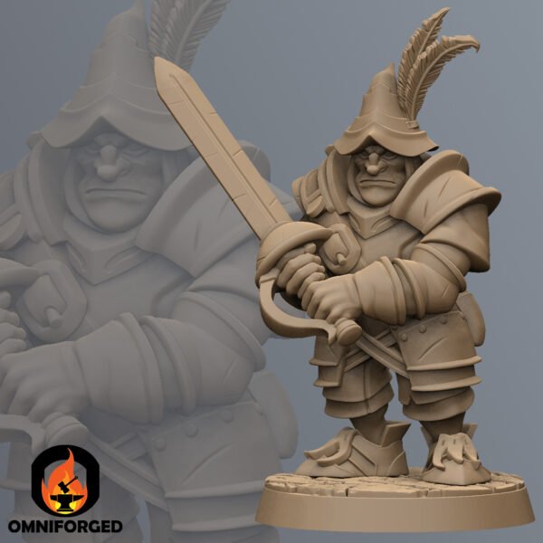 Edwin the Dwarf JRPG Fantasy Miniature RN Estudio Dwarf Warrior Fighter DnD RPG