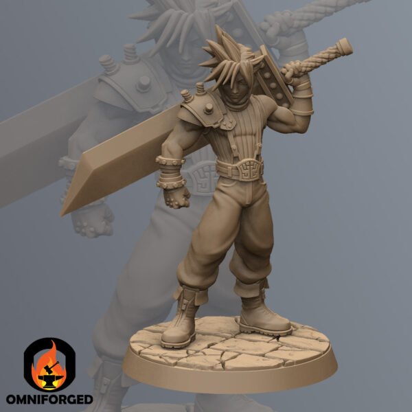 Cloud Strife JRPG Final Fantasy Miniature RN Estudio