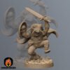 Toadin JRPG Fantasy Miniature RN Estudio Frog Man Warrior 28mm 32mm