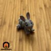 Mini Articulated Rabbit Bunny Grey Toy Animal 3D Printed