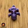 Mini Articulated Rabbit Bunny Purple Toy Animal 3D Printed