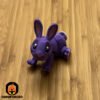 Mini Articulated Rabbit Bunny Purple Toy Animal 3D Printed