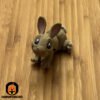 Mini Articulated Rabbit Bunny Tan Toy Animal 3D Printed