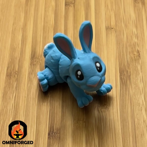 Mini Articulated Rabbit Bunny Aqua Toy Animal 3D Printed