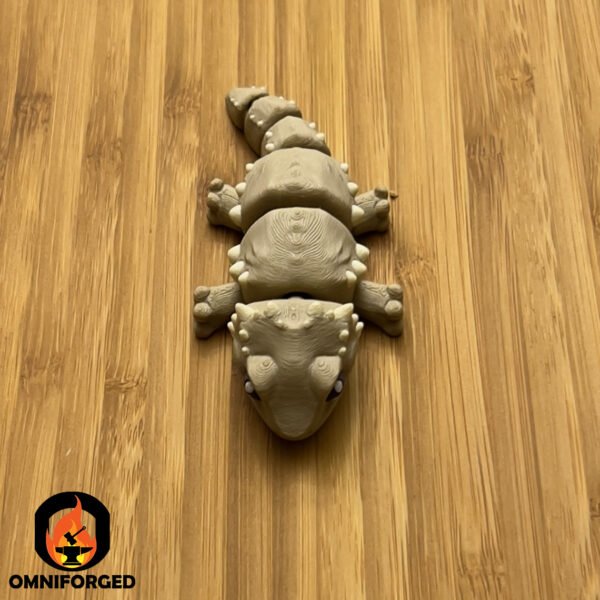 Mini Articulated Breaded Dragon Tan Toy Animal 3D Printed