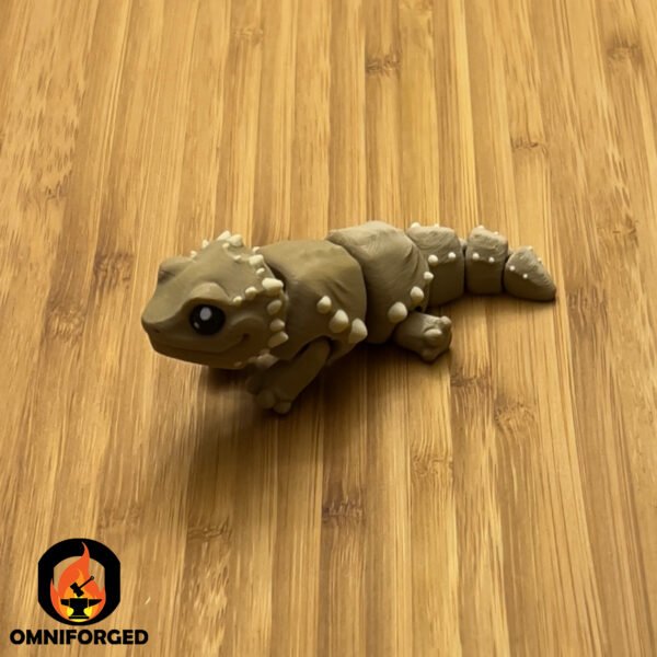 Mini Articulated Breaded Dragon Tan Toy Animal 3D Printed