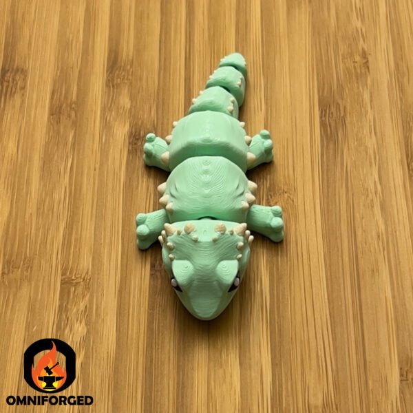 Mini Articulated Breaded Dragon Pastel Green Toy Animal 3D Printed