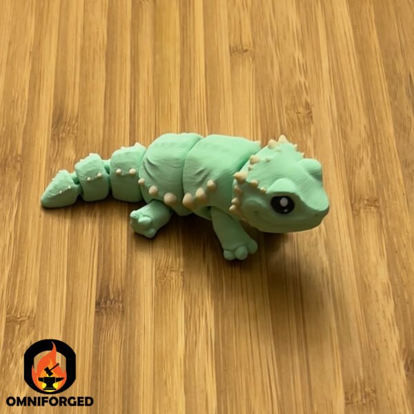 Mini Articulated Breaded Dragon Pastel Green Toy Animal 3D Printed