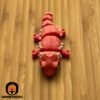 Mini Articulated Breaded Dragon Red Toy Animal 3D Printed