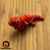 Mini Articulated Breaded Dragon Red Toy Animal 3D Printed