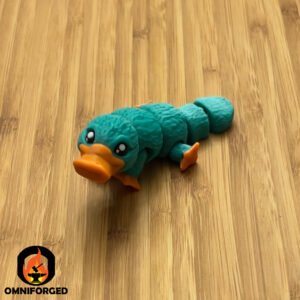 Mini Articulated Platypus Sea Green Toy Animal 3D Printed