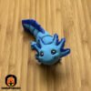 Mini Articulated axolotl Light Blue/Blue Toy Animal 3D Printed