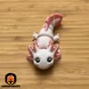 Mini Articulated axolotl White/Pink Toy Animal 3D Printed