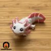 Mini Articulated axolotl White/Pink Toy Animal 3D Printed