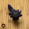 Mini Articulated axolotl Black/Purple Toy Animal 3D Printed