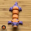 Mini Articulated Ferret Orange/Purple Toy Animal 3D Printed