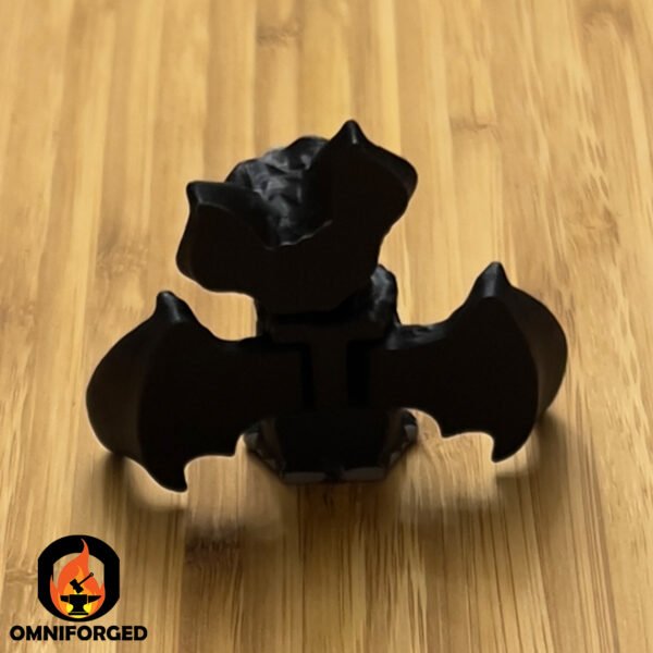 Mini Articulated Vampire Bat Black/Grey Toy Animal 3D Printed