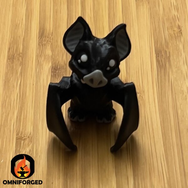 Mini Articulated Vampire Bat Black/Grey Toy Animal 3D Printed