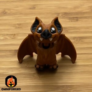 Mini Articulated Vampire Bat Brown Toy Animal 3D Printed