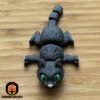 Mini Articulated Slit Eye Cat Black/Green Toy Animal 3D Printed