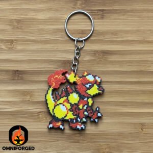 3D Printed Magmar Pokémon Keychain – Durable PLA Filament Accessory