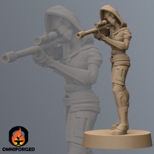 BLR0260 Thumb Star Wars Legion Shatterpoint Rumi Paramita Hooded Bounty Hunter Miniature Black Remnant
