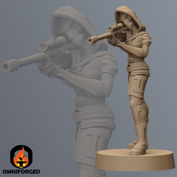BLR0260 Thumb Star Wars Legion Shatterpoint Rumi Paramita Hooded Bounty Hunter Miniature Black Remnant
